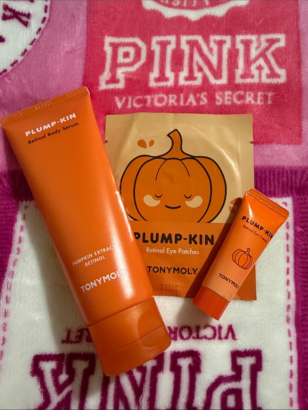 TONYMOLY Plump-Kin Retinol Body Serum & Eye Patch Set — Orange